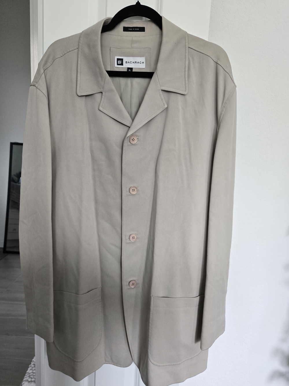 Bachrach Beige Single-Breasted Trench Coat - Picture 7 of 12